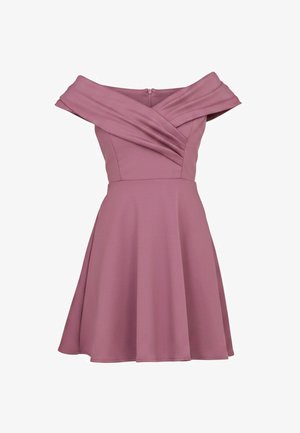 WAL G PETITE, AMBER OFF SHOULDER SKATER - Cocktailkleid/festliches Kleid - mulberry