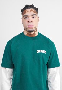 Carhartt WIP UNIVERSITY SCRIPT - Majica kratkih rukava s printom - chervil/white