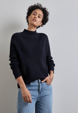 Street One MIT DETAILS - Strickpullover - blau