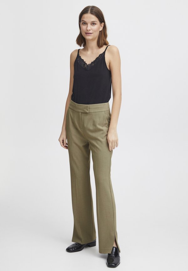 BYDANTA - Trousers - aloe melange3