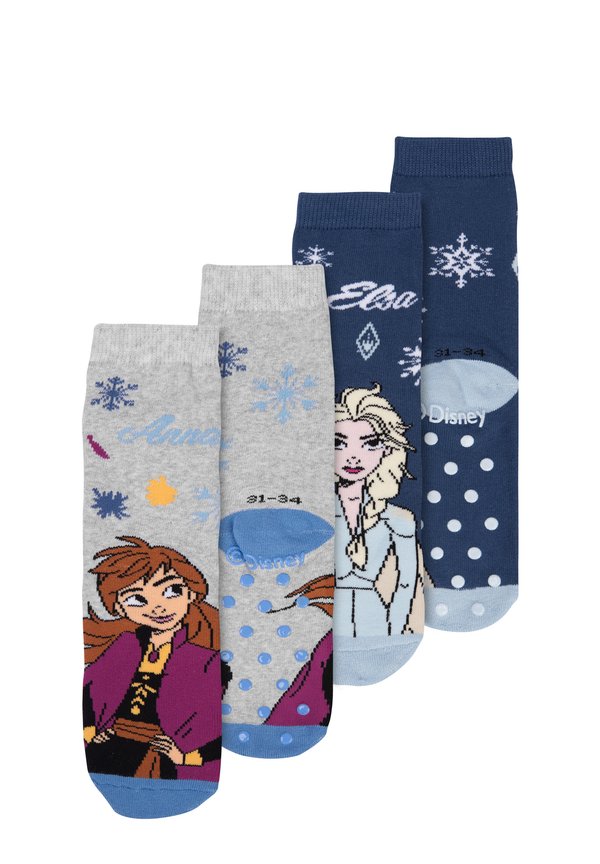 2ER PACK DIE EISKÖNIGIN ABS STOPPER - Socken - grau blau