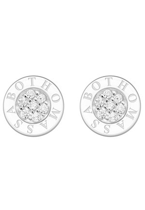 Earrings - silver coloured, white