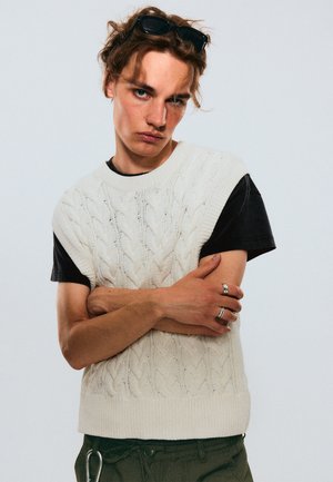 CABLE VEST - Felső - white