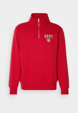 GANT GRAPHIC HALF ZIP - Sweater - cherry red