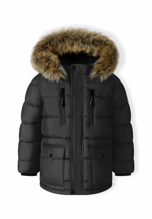 MINOTI PADDED WITH FAUX FUR TRIM HOOD - Chaqueta de invierno - black
