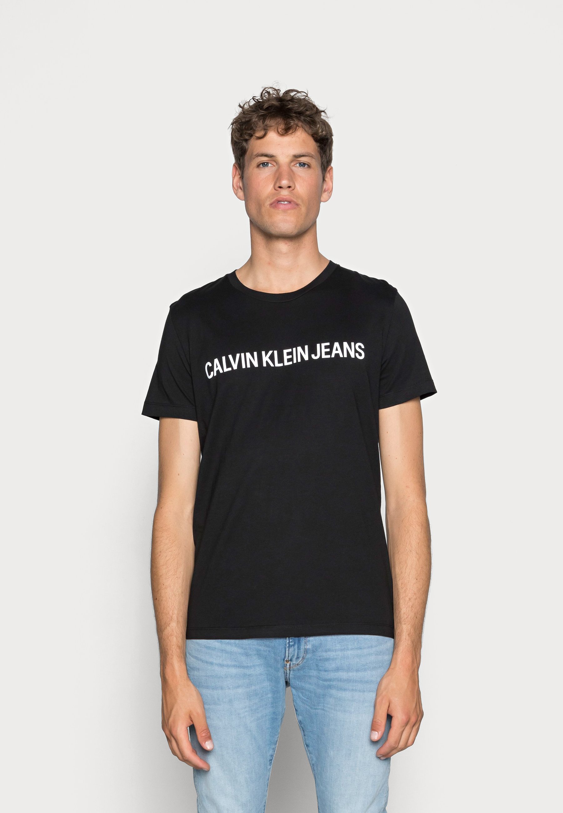 inkt Adviseur Heiligdom Calvin Klein Jeans CORE INSTITUTIONAL LOGO TEE - T-shirt print - ck black/Zwart  - Zalando.nl