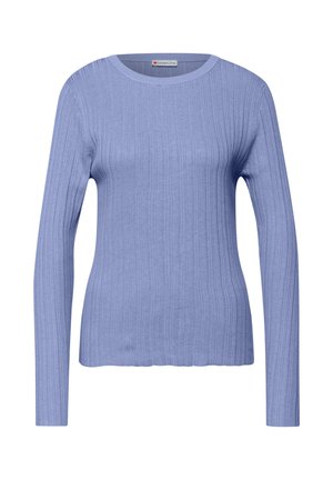 PULLOVER MIT STRUKTUR - Jersey de punto - blau