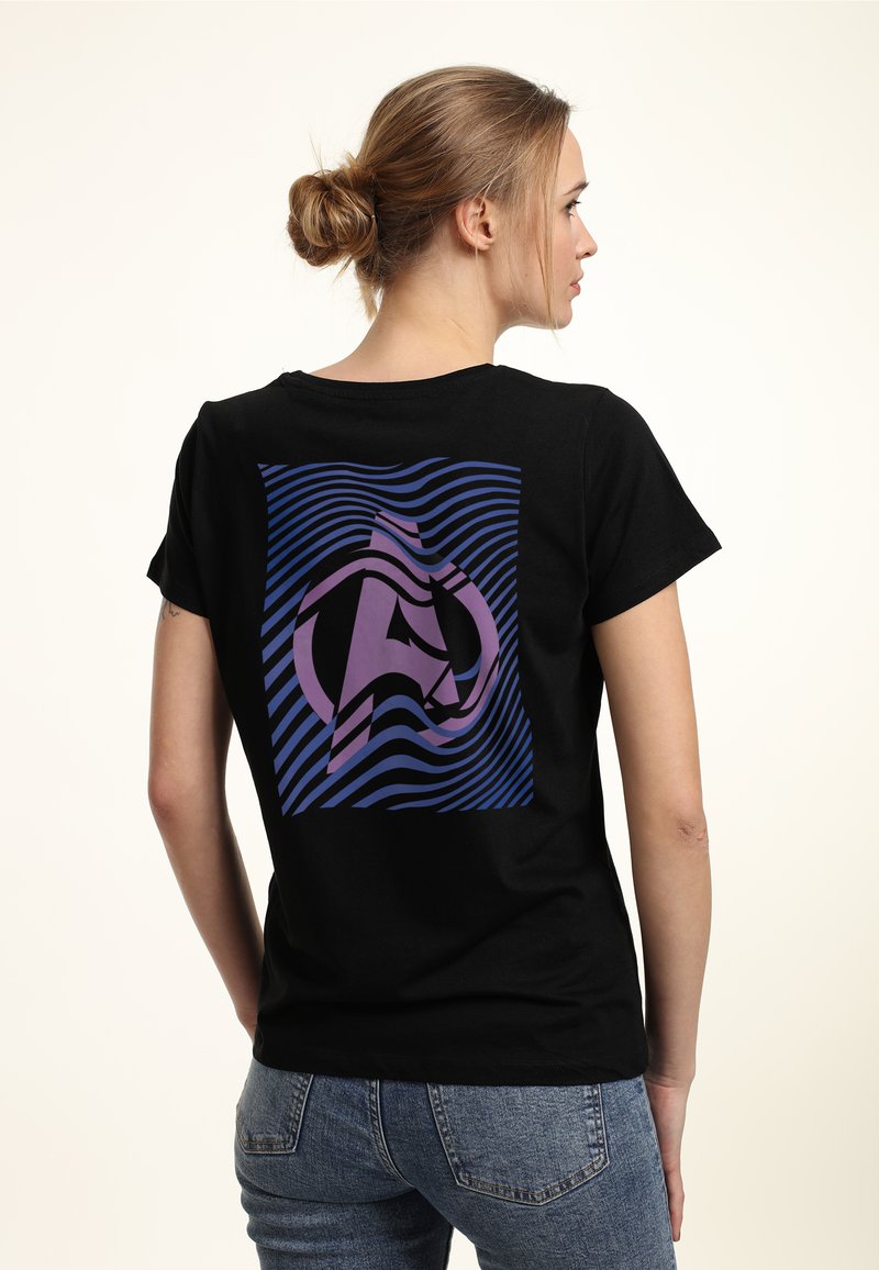 Marvel AVENGERS CLASSIC WAVY AVENGERS ICON - Camiseta estampada - black