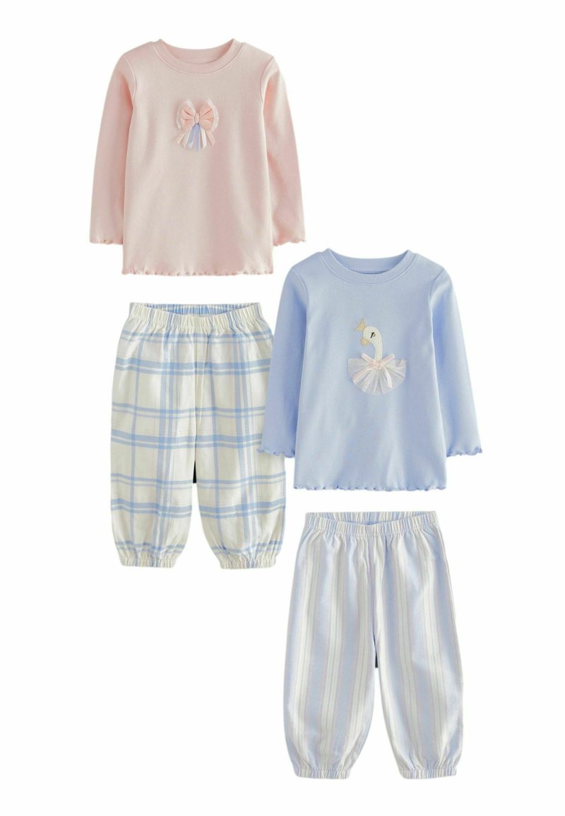 Next 2 PACK SET REGULAR FIT - Pizsama szett - pink blue swan bow