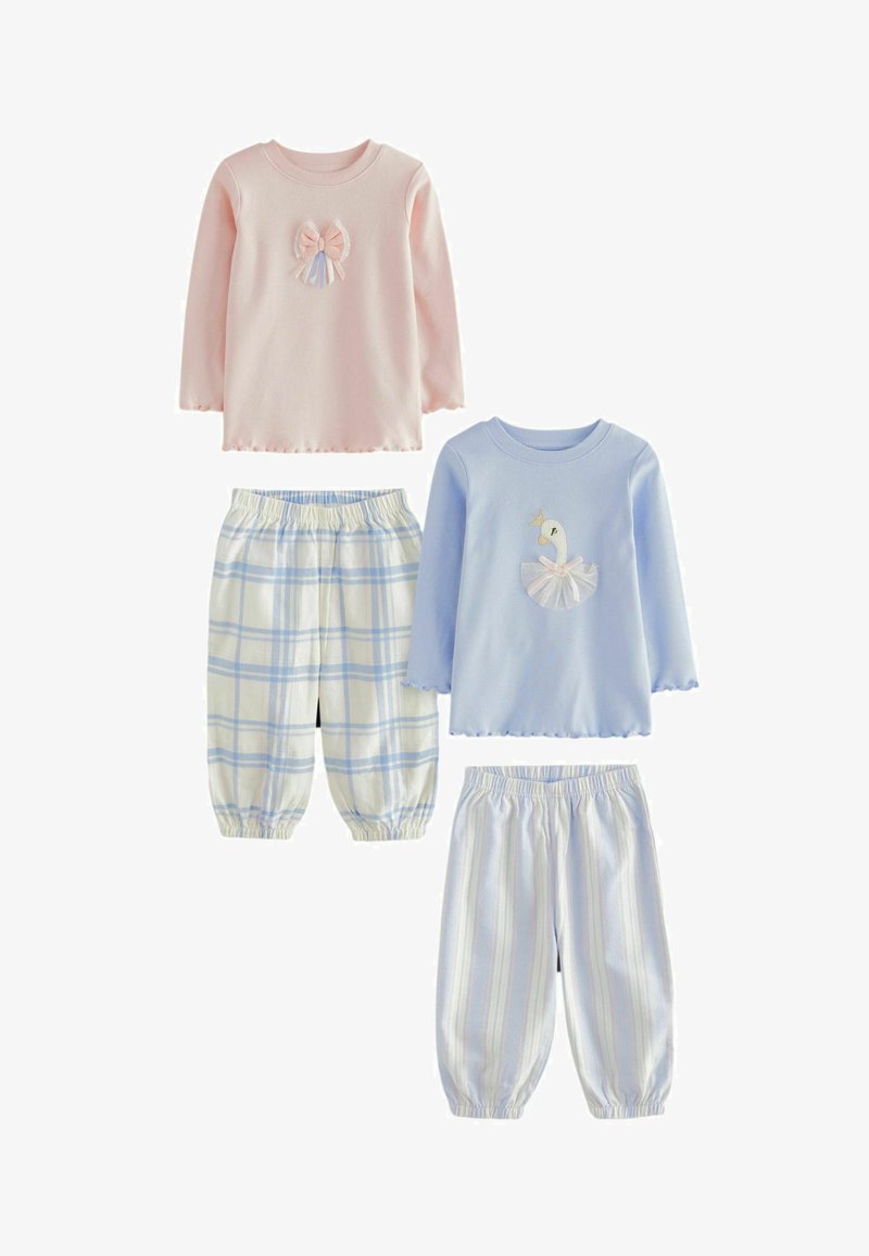 Next 2 PACK SET REGULAR FIT - Pižamos komplektas - pink blue swan bow