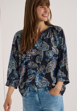 Cecil, 3/4-ARM TUNIKA MIT SPLIT NECK UND PRINT - Blouse - universal blue