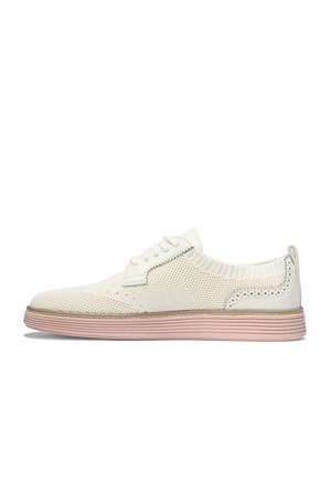 Sporty snøresko - ivory knitleathercameo rose