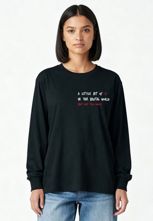 BRUTAL EMBROIDERY HEAVYWEIGHT TEE - T-shirt à manches longues - black