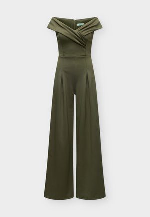 WAL G., AMBER OFF SHOULDER JUMPSUIT - Ολόσωμη φόρμα - dark khaki