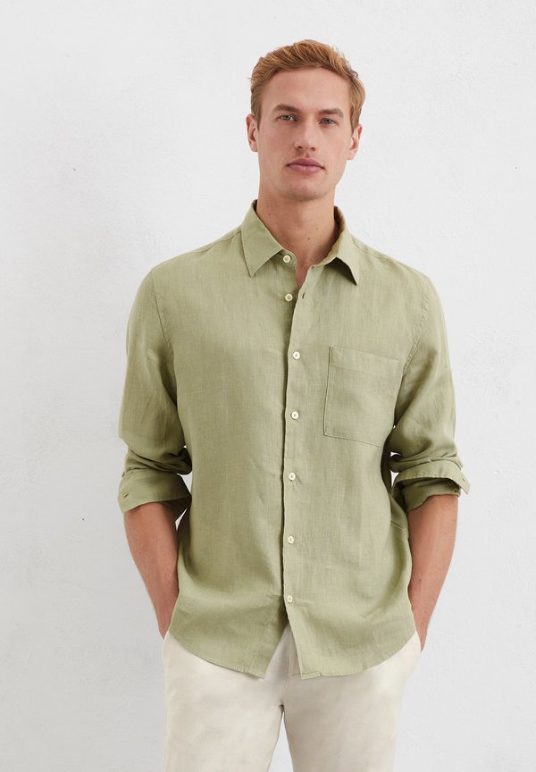 KENT COLLAR, LONG SLEEVES, ONE RECTANGULAR CHEST POCKET, STYLE - Shirt - summer sage