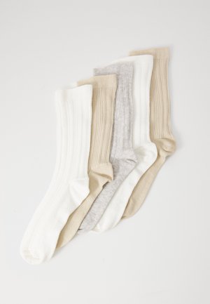 5 PACK - Κάλτσες - white/off white/lgm/