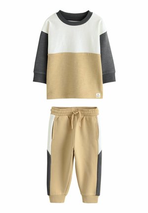 LONG SLEEVE SOFT TOUCH  AND JOGGERS SET  - REGULAR FIT - Tepláková súprava - neutral grey