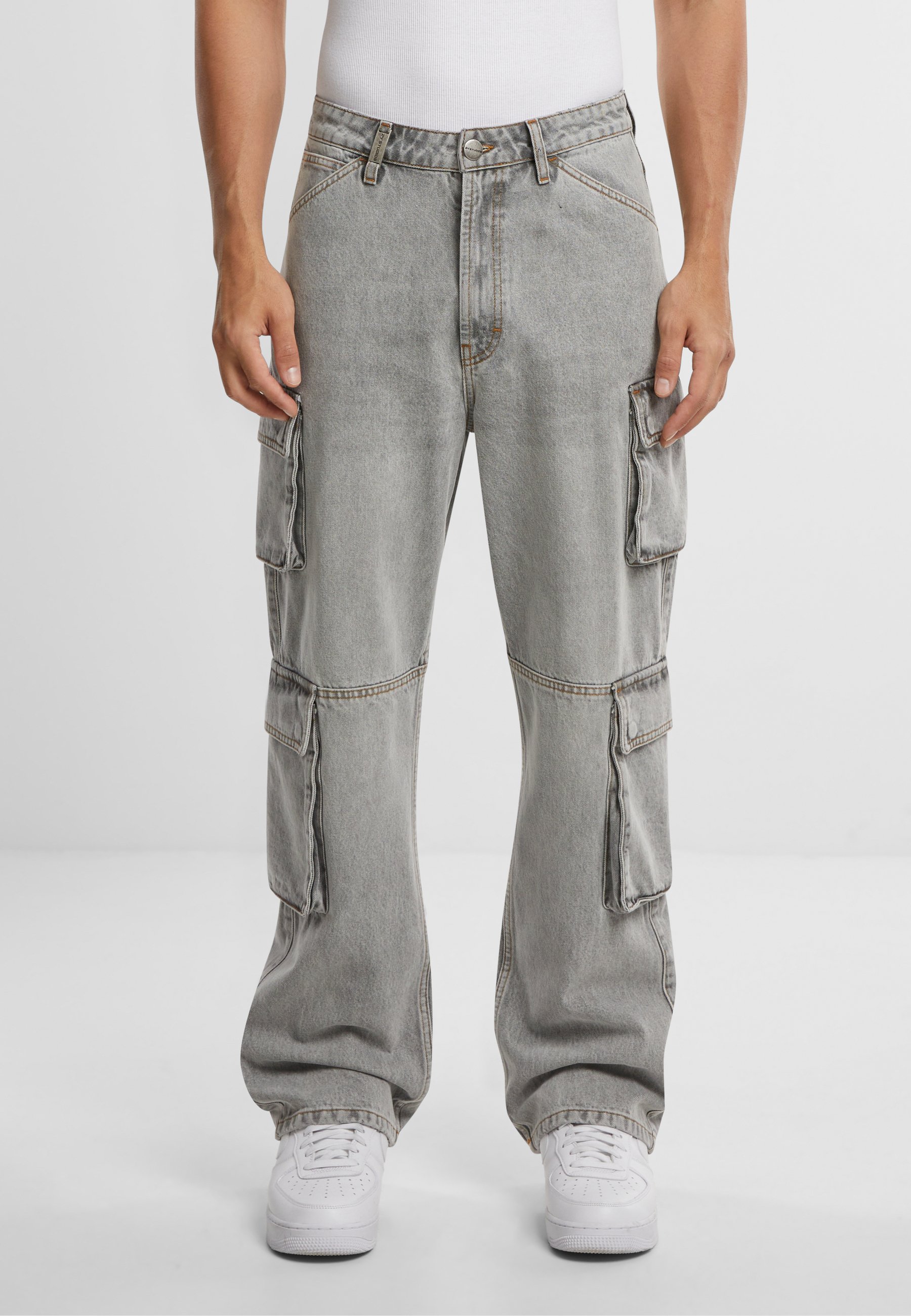 2Y Studios AIDAN BAGGY - Workwear Jeans - grey/grey denim - Zalando