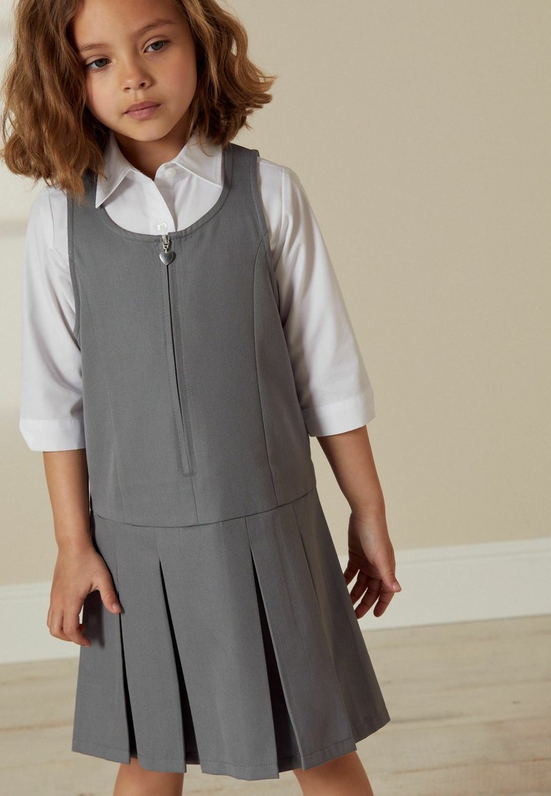 Next ZIP FRONT PINAFORE - Robe de jour - light grey