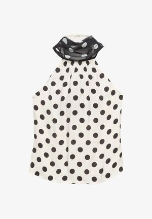 Marks & Spencer, POLKA DOT SCARF DETAIL TOP. - Blouse - ivory mix