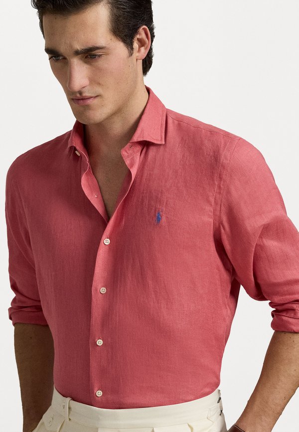 SLIM FIT LINEN SHIRT - Shirt - adirondack berry2