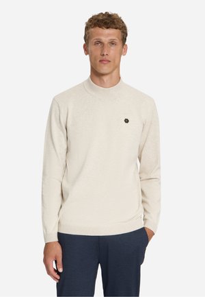 NO EXCESS, FINE KNIT TURTLENECK JUMPER - Strickpullover - stone