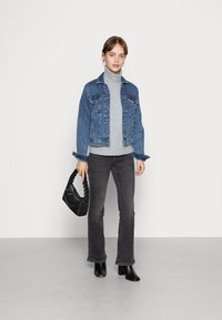 Pieces Petite PCCAVA HIGH NECK - Camisola - light grey melange