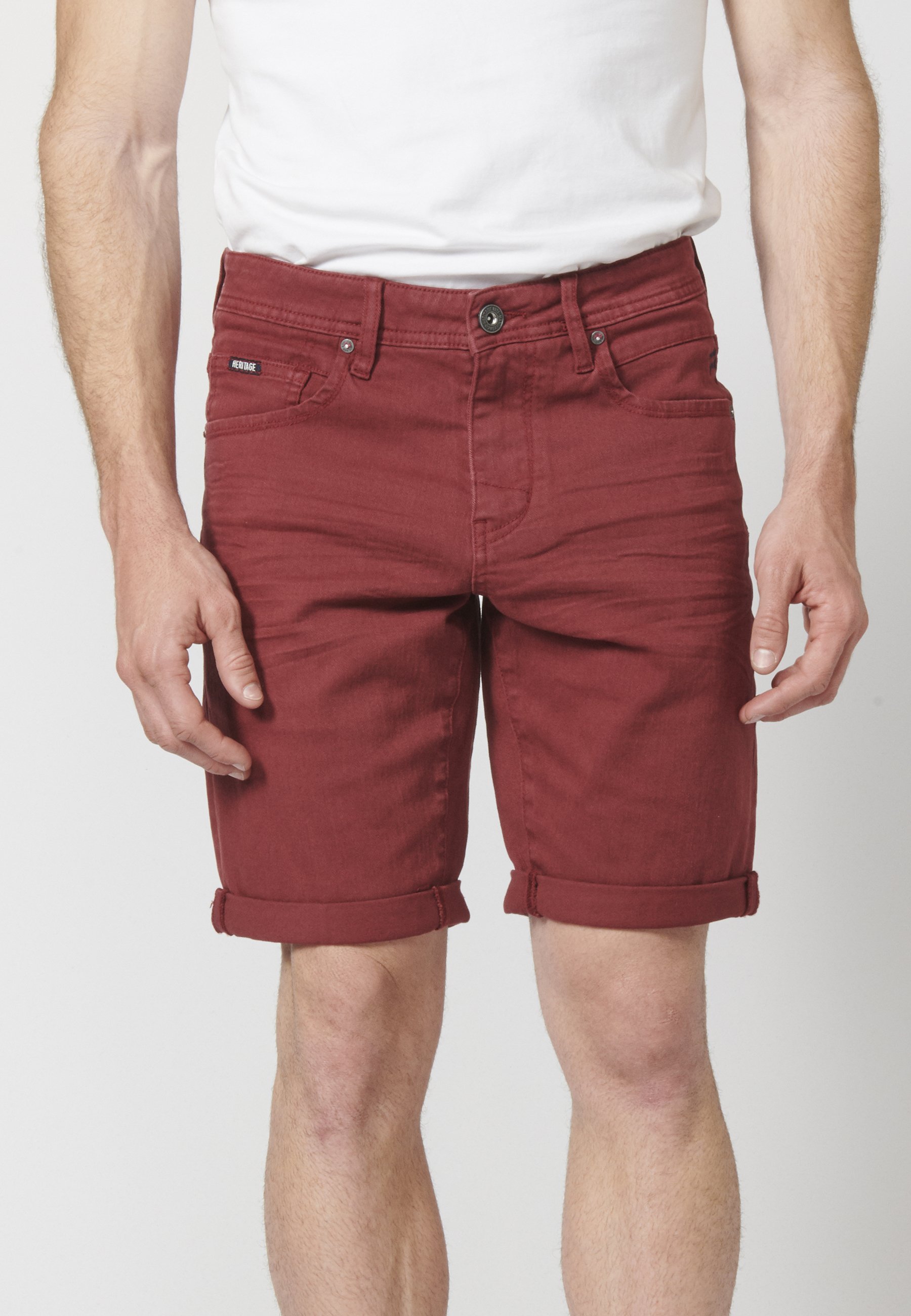 Pantalón vaquero recto granate Manitoba - ISCLAUJEANS