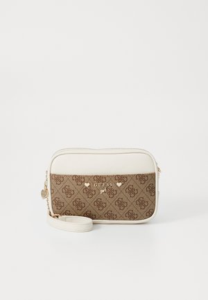 Sac bandoulière - beige/blanco