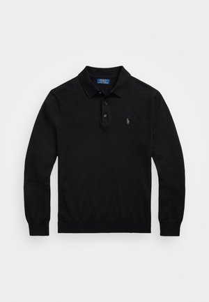 Polo Ralph Lauren WOOL POLO-COLLAR JUMPER  - Jumper - black
