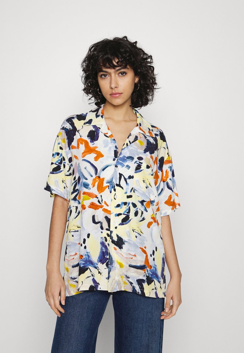 HUF HAVOC - Blusa com botões - off white