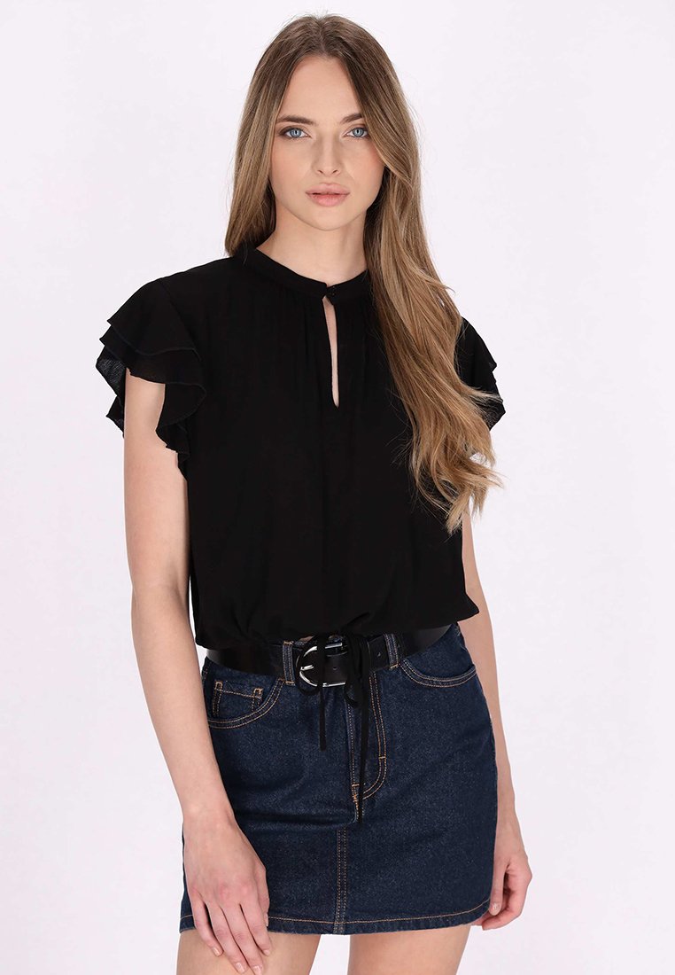 dreimaster Blouse zwart dreimaster Blouse zwart