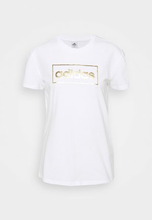 Print T-shirt - white/gold