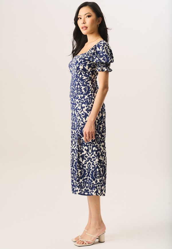 SHORT PUFF SLEEVE SPLIT HEM MIDI - Day dress2