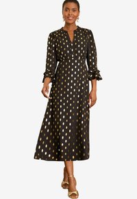 Love & Roses DASH FOIL FLUTE SLEEVE REGULAR FIT - Rochie de zi - black