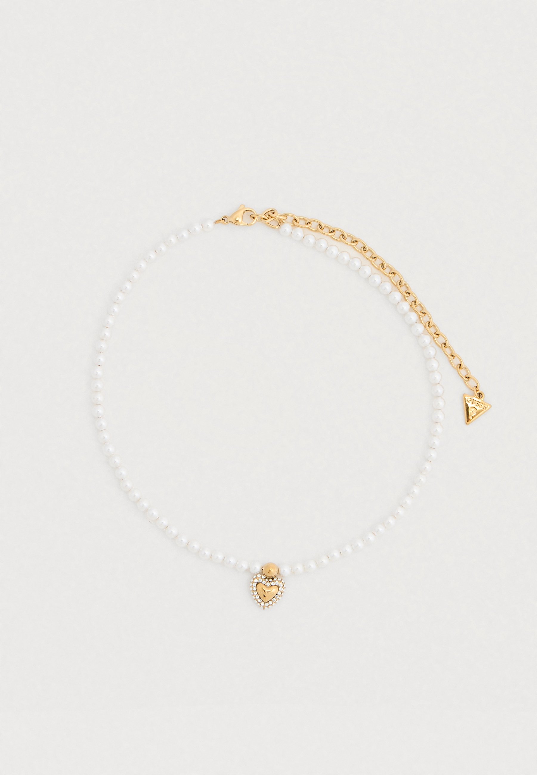 Guess PAVE HEART CHOCKER - Collana - yellow gold-coloured/dorato