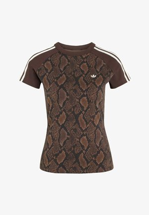 adidas Originals, ADIDAS ORIGINALS SNAKE PRINT CALI TEE - T-shirt imprimé - earth strata aurora coffee