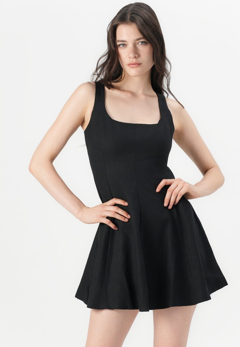 GAP FLARE MINI - Day dress - true black/black - Zalando.ie