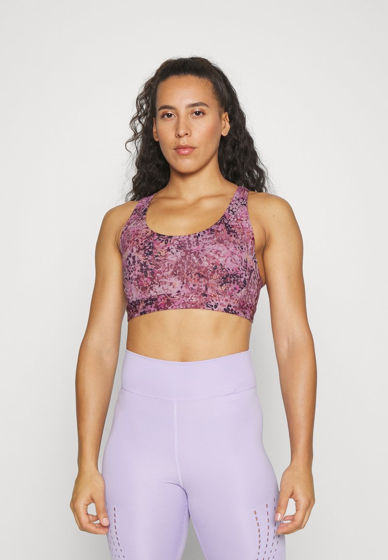 Athleta ULTIMATE PRINTED BRA AC Medium support sports bra mauve