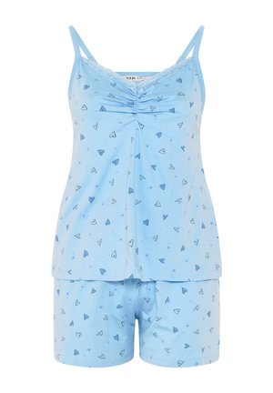 Yours Clothing, PLUS SIZE PYJAMAS SET - Pyjama - baby blue