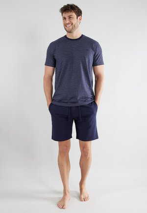SHORTY SET - Nachtwäsche Set - blau dunkel ringel