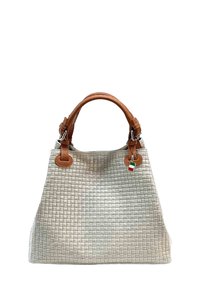 DrachenLeder UMHÄNGE - Handtasche - grau/braun