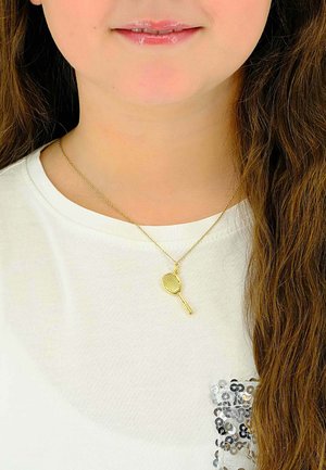 MUAU Schmuck, ANHÄNGER TENNISSCHLÄGER , 25X25MM - Pendentif - gelb