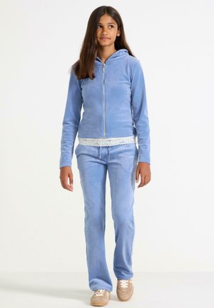 Lindex, LINDEX HOODIE IN VELOUR LINDEX - Zip-up sweatshirt - blue