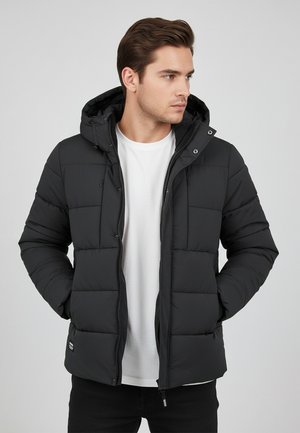 WATTIERTE OUTDOORJACKE MIT KAPUZE UND MEHREREN TASCHEN - Winterjacke - dunkelgrau