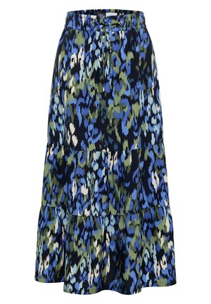 Cecil, MAXIROCK MIT VOLANTS UND PRINT - Maxirock - urban dark blue