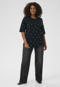 Kaffe Curve HELENA - Tricou cu imprimeu - black deep