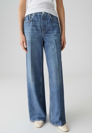 OPUS PANTS Wide Leg - dark blue