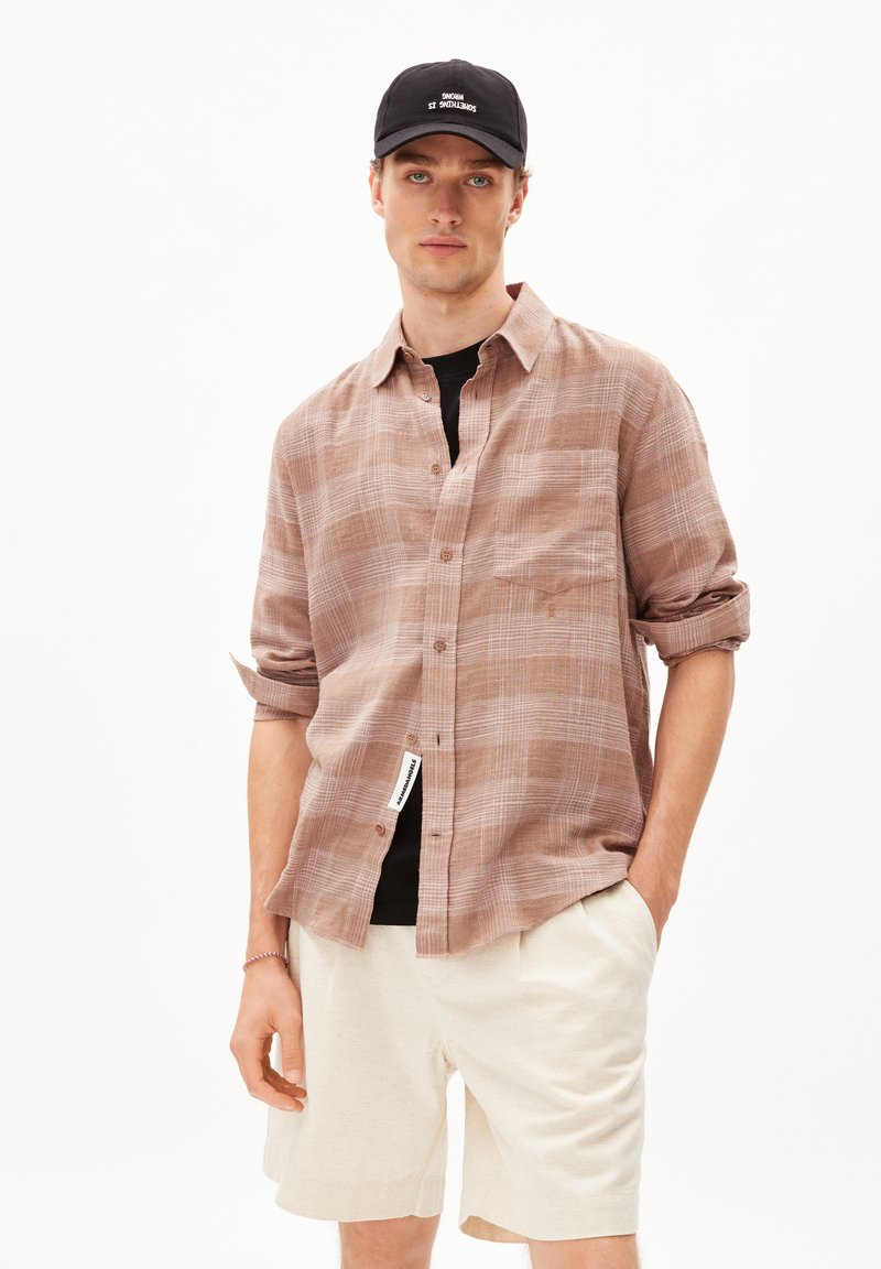 ARMEDANGELS FLAAVIEN - Chemise - cinnamon dust grey blush