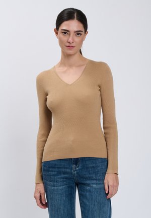 INFLUENCER, Pullover - camel